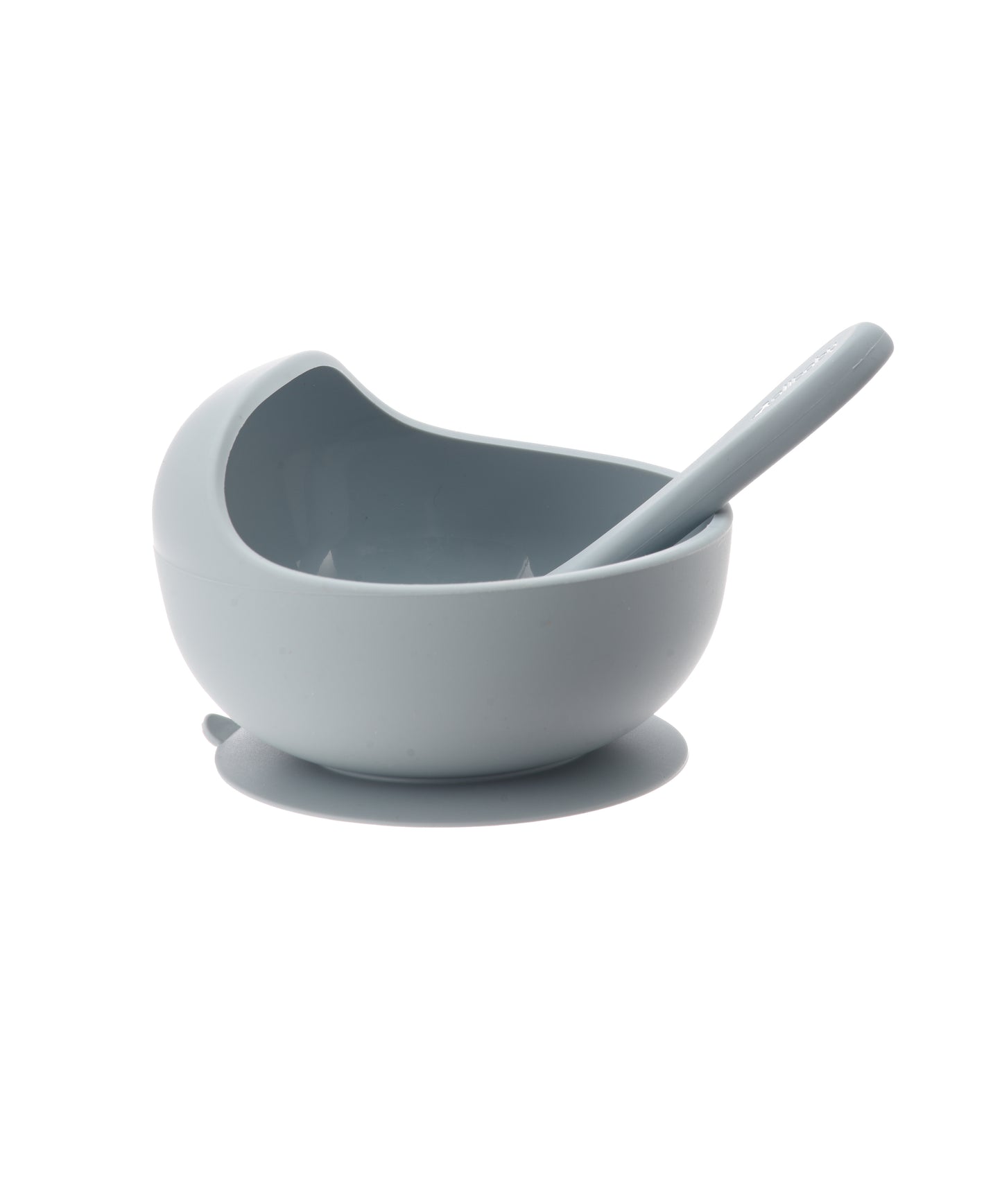 Silicone Baby Suction Bowl + Spoon Set - Esther Blue