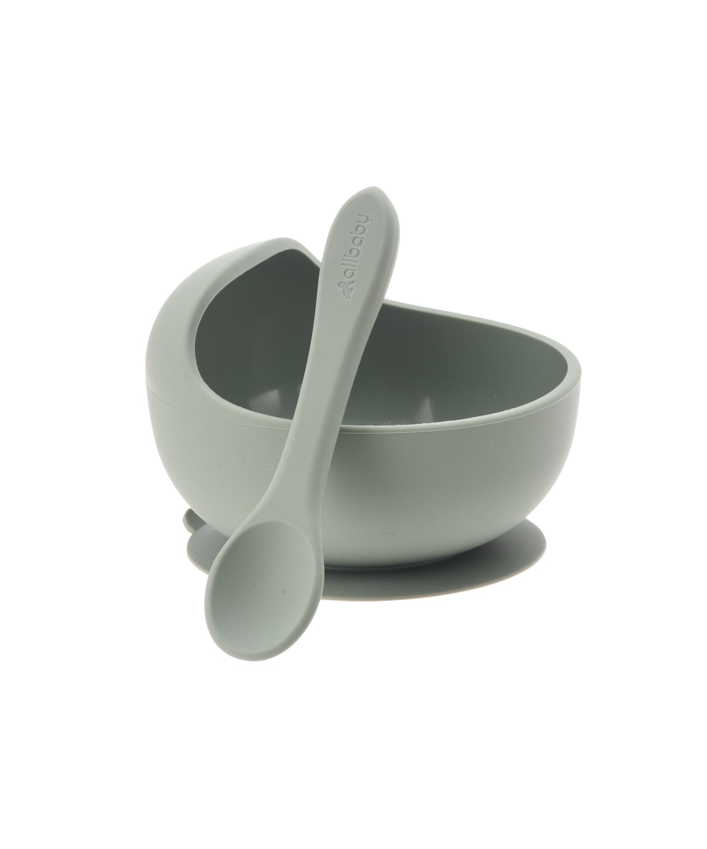 Silicone Baby Suction Bowl + Spoon Set - Esther Blue