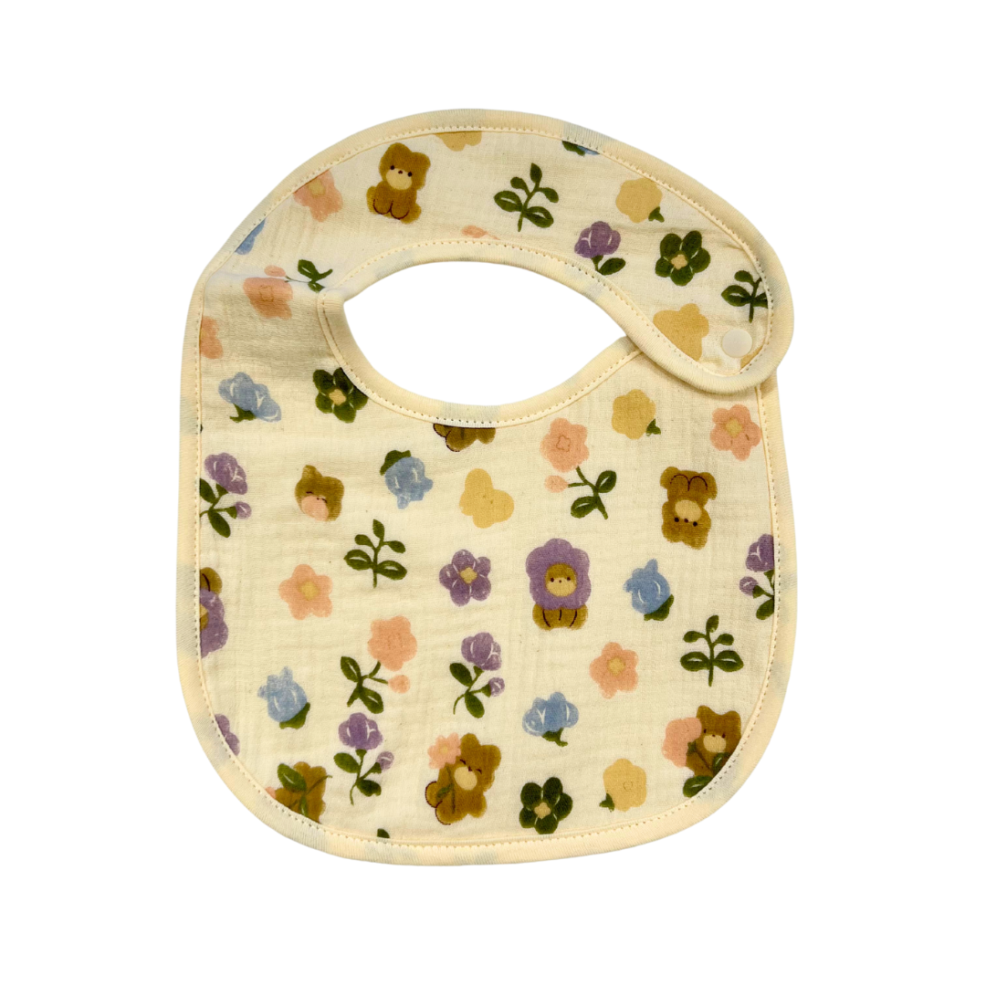 Muslin Bib - Multicolor Flowers