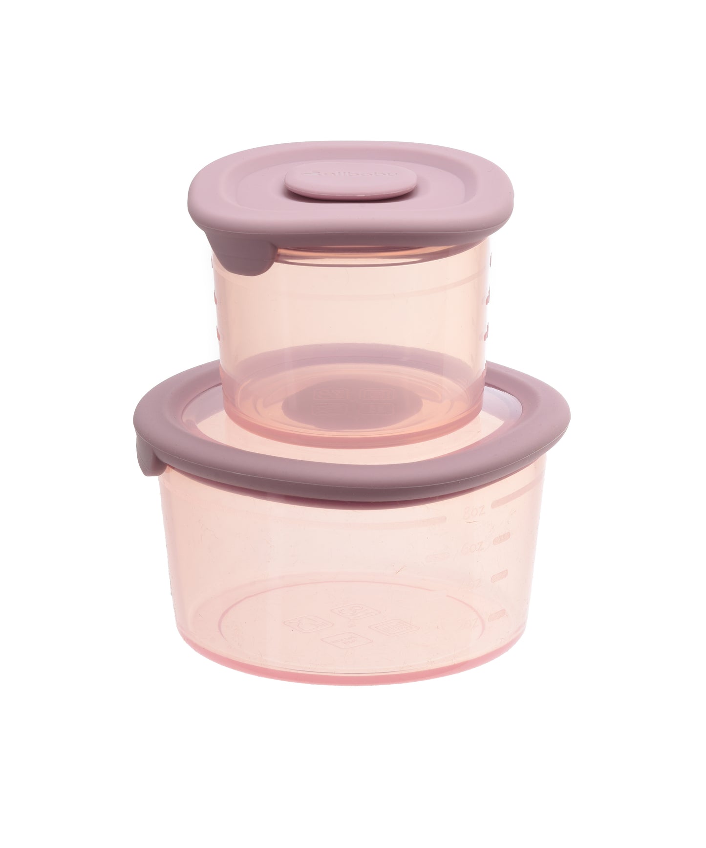 Set of 2 Silicone Baby Food Containers - Pale Mauve