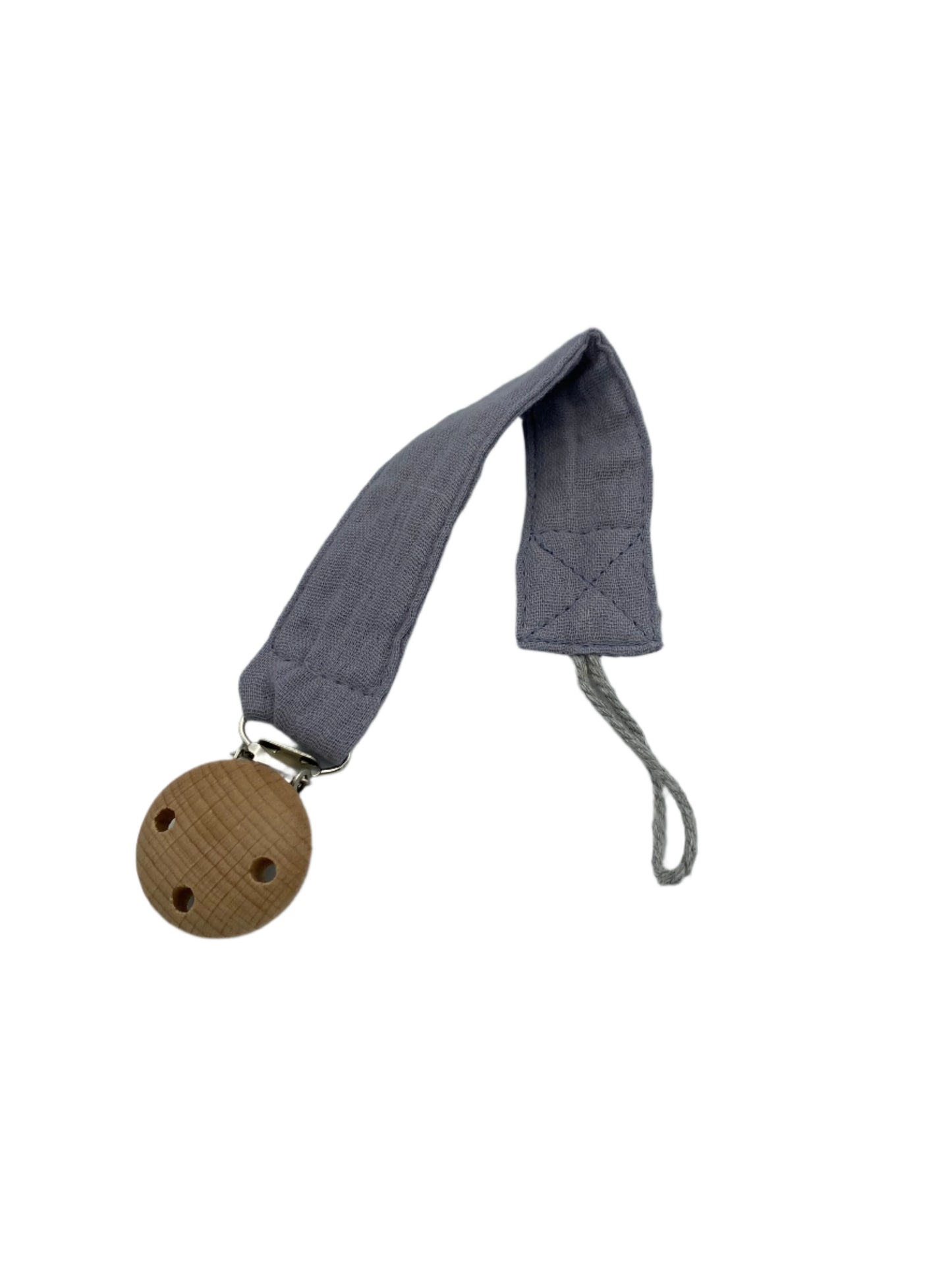 Organic Cotton Pacifier Clip - White