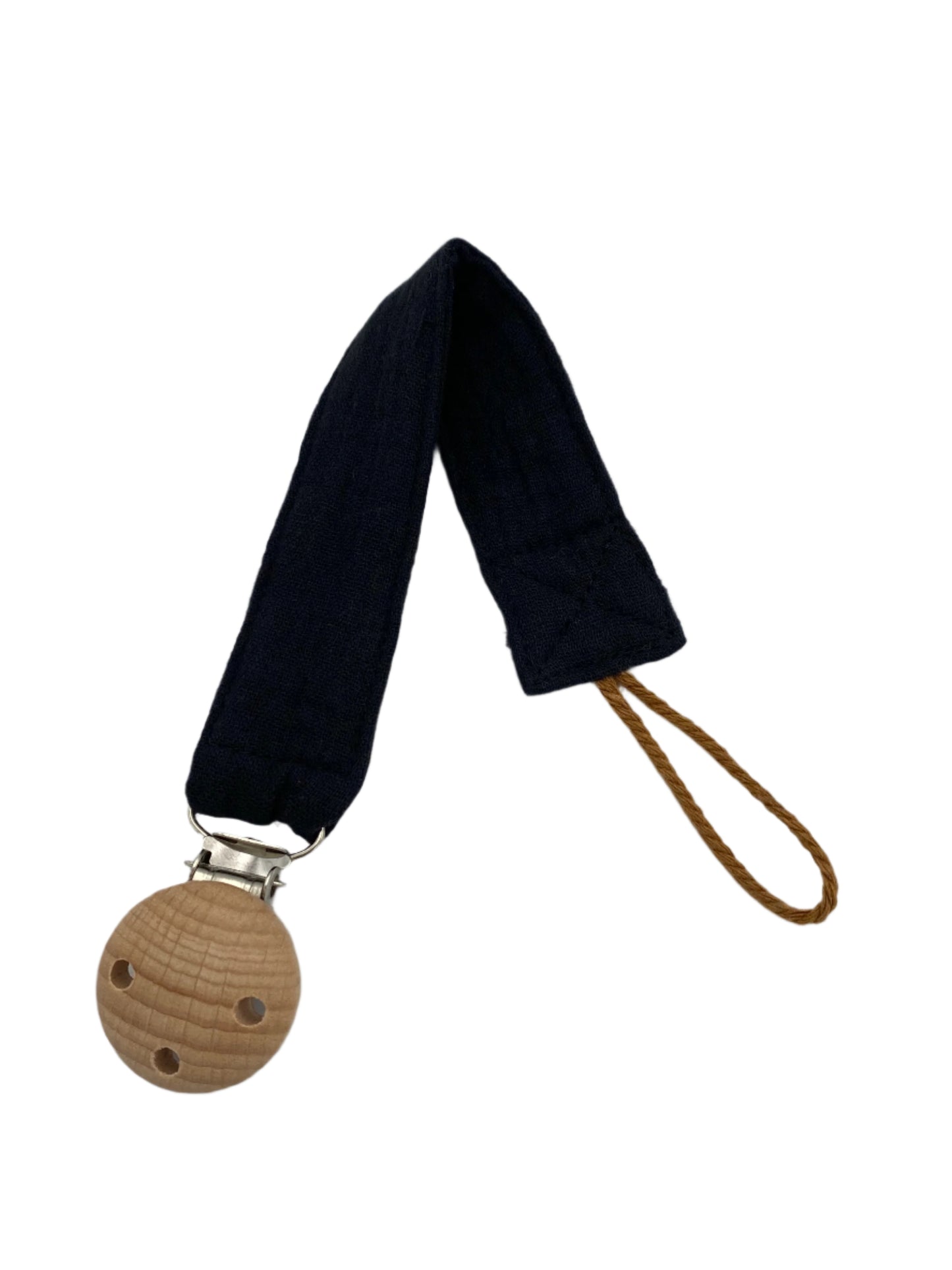 Organic Cotton Pacifier Clip - White