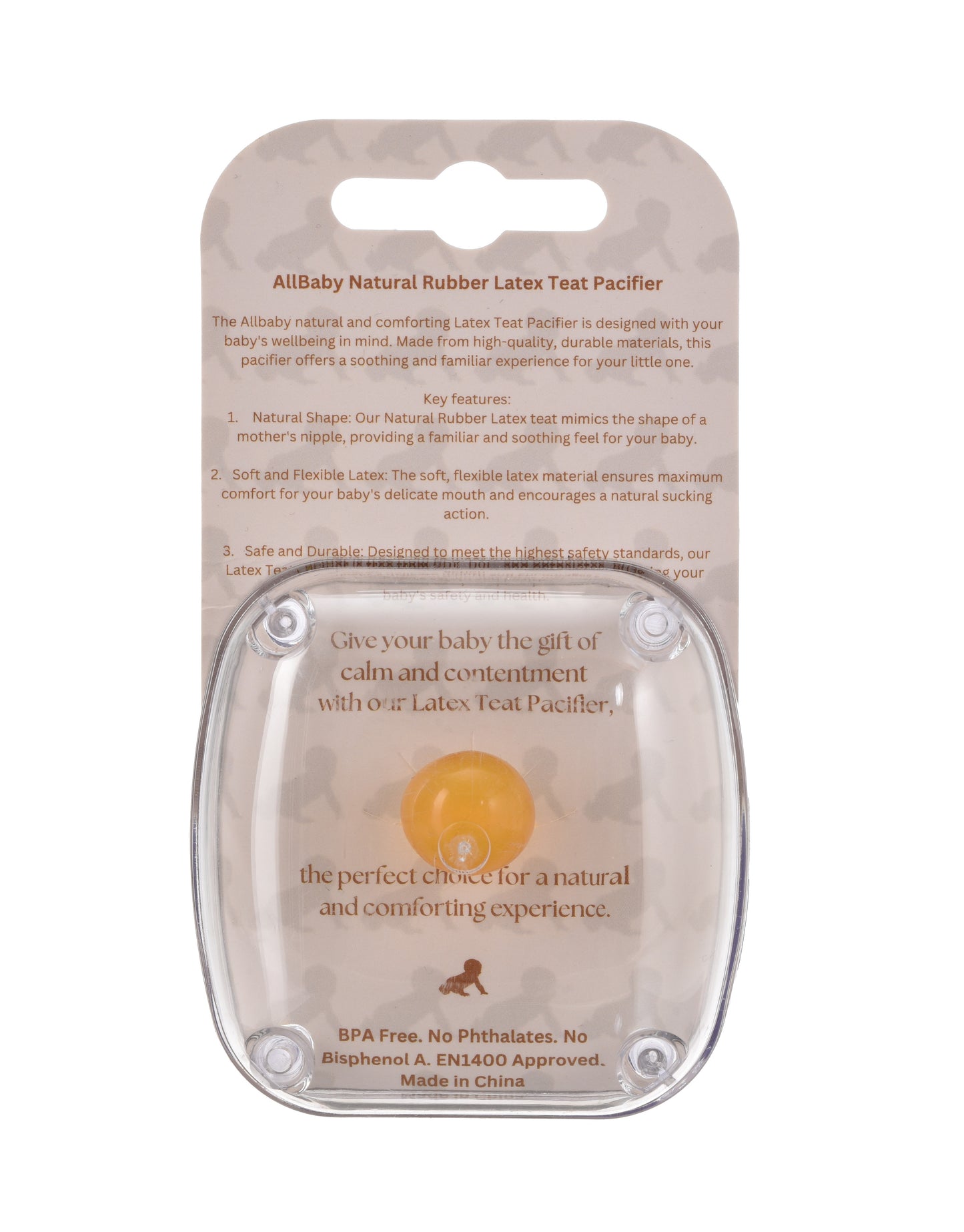 Latex Pacifier - Cream