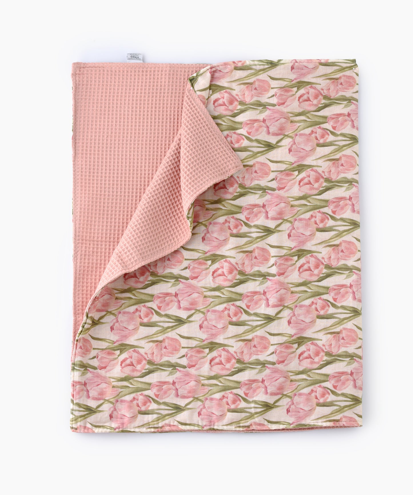 Waffle Blanket - Tulips