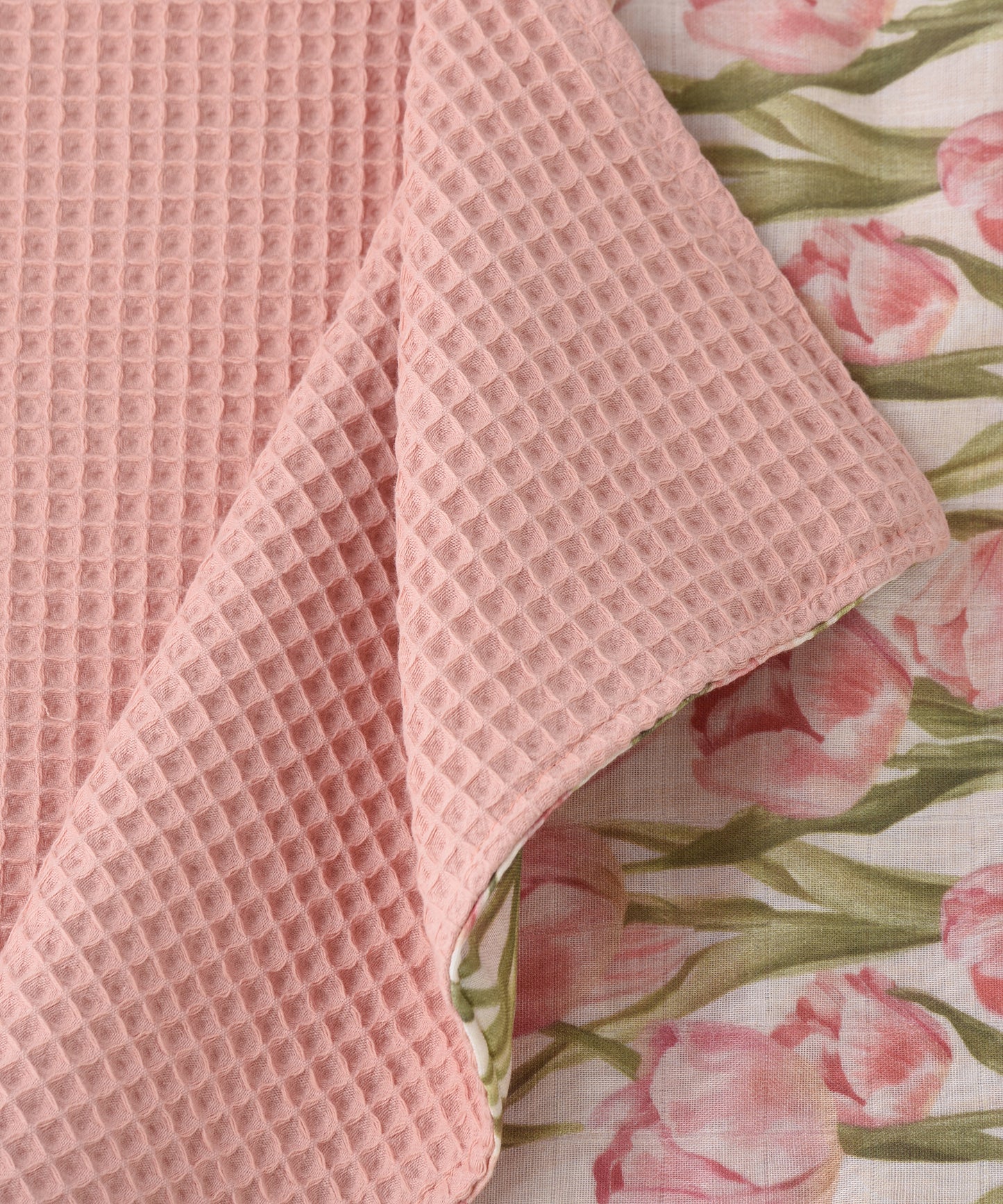 Waffle Blanket - Tulips