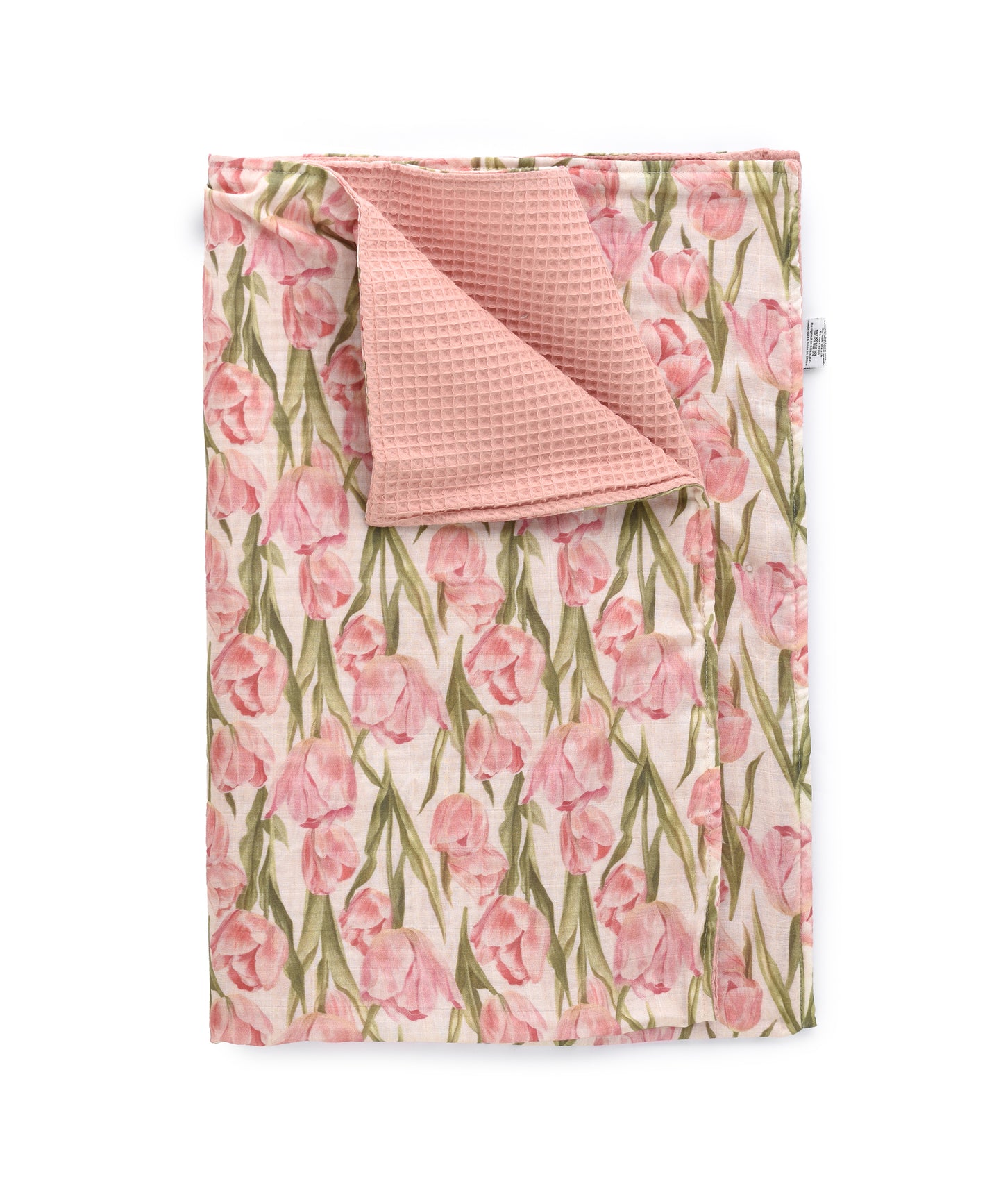 Waffle Blanket - Tulips