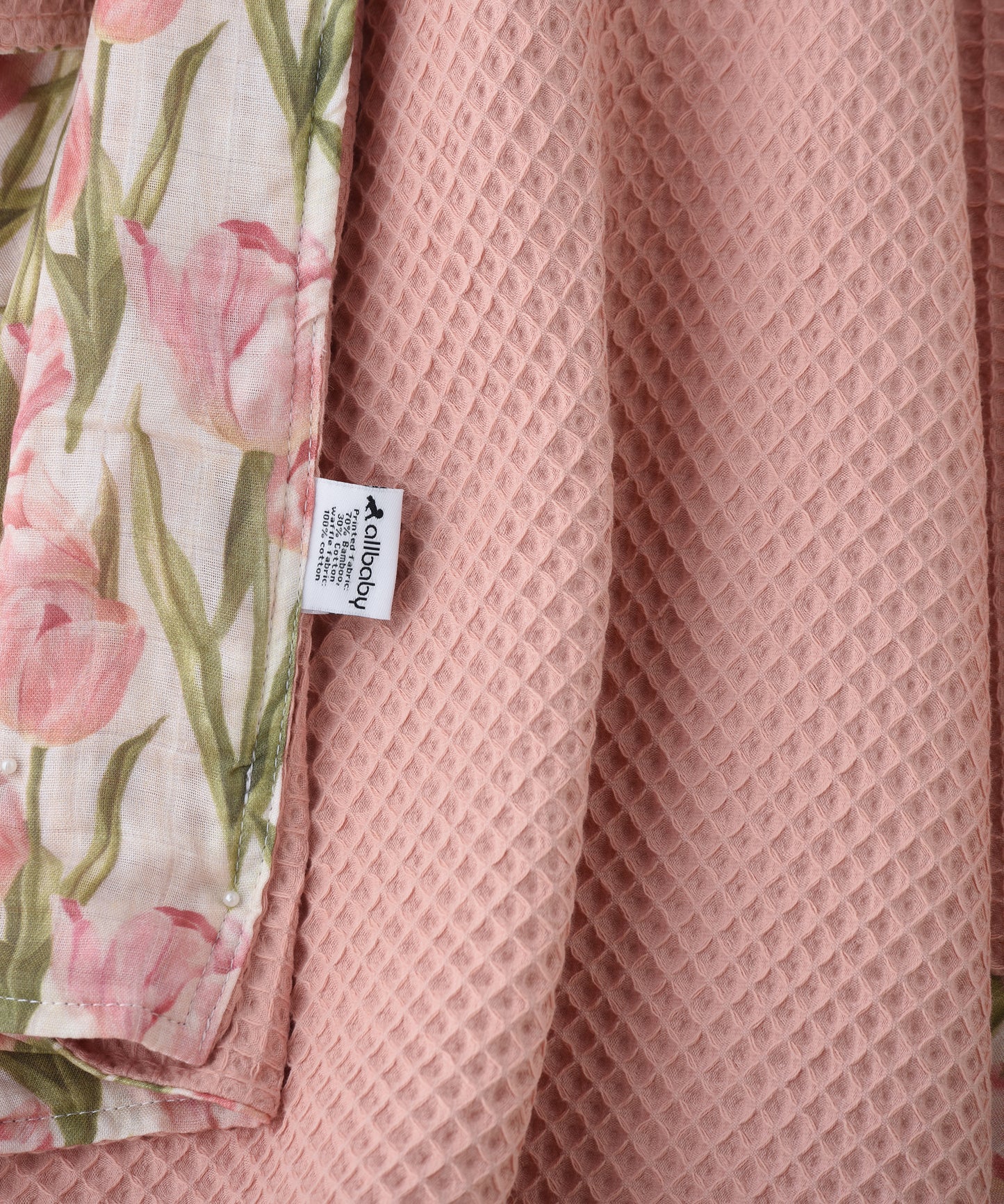 Waffle Blanket - Tulips