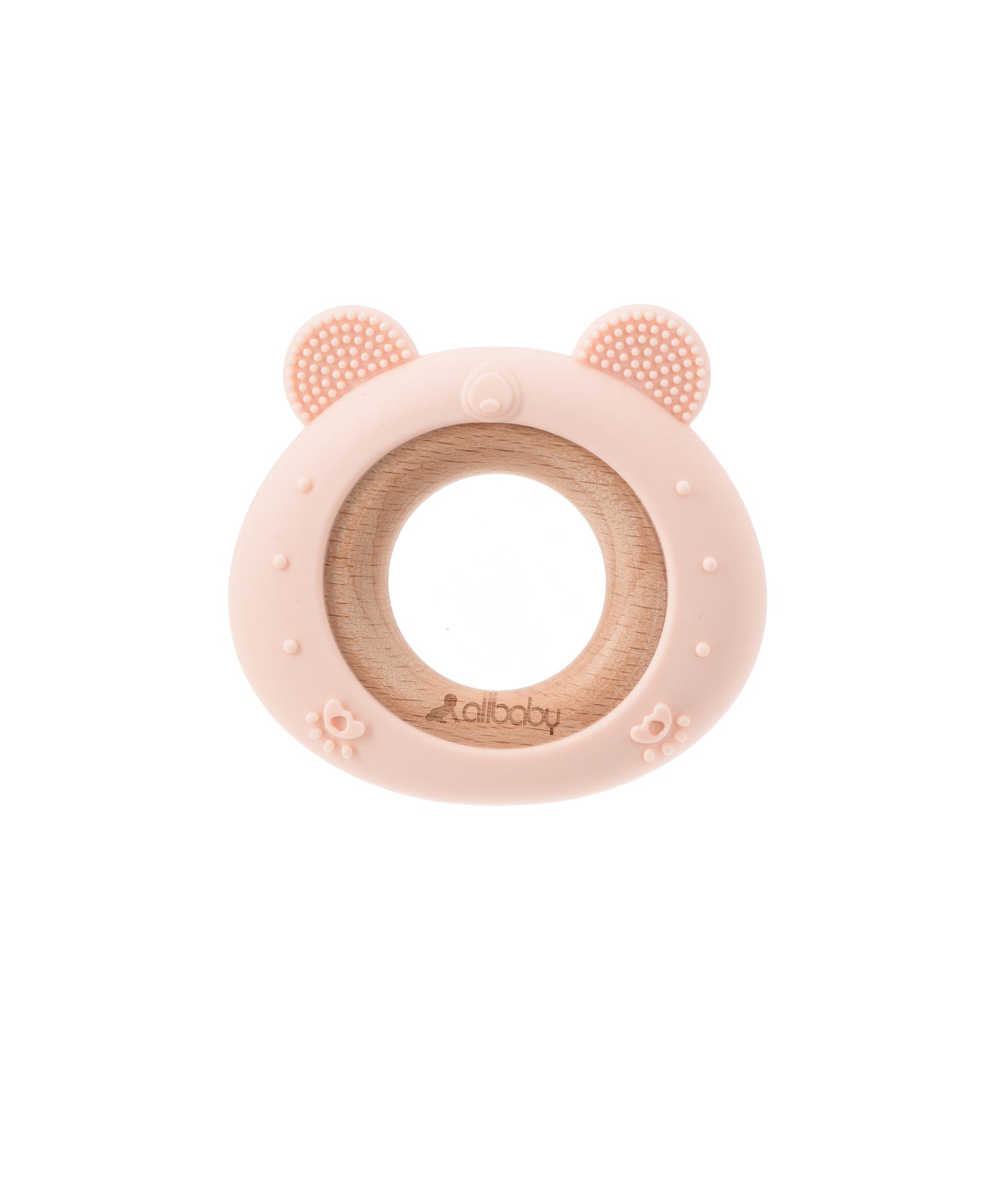 Pink Bear Silicone Teething Ring