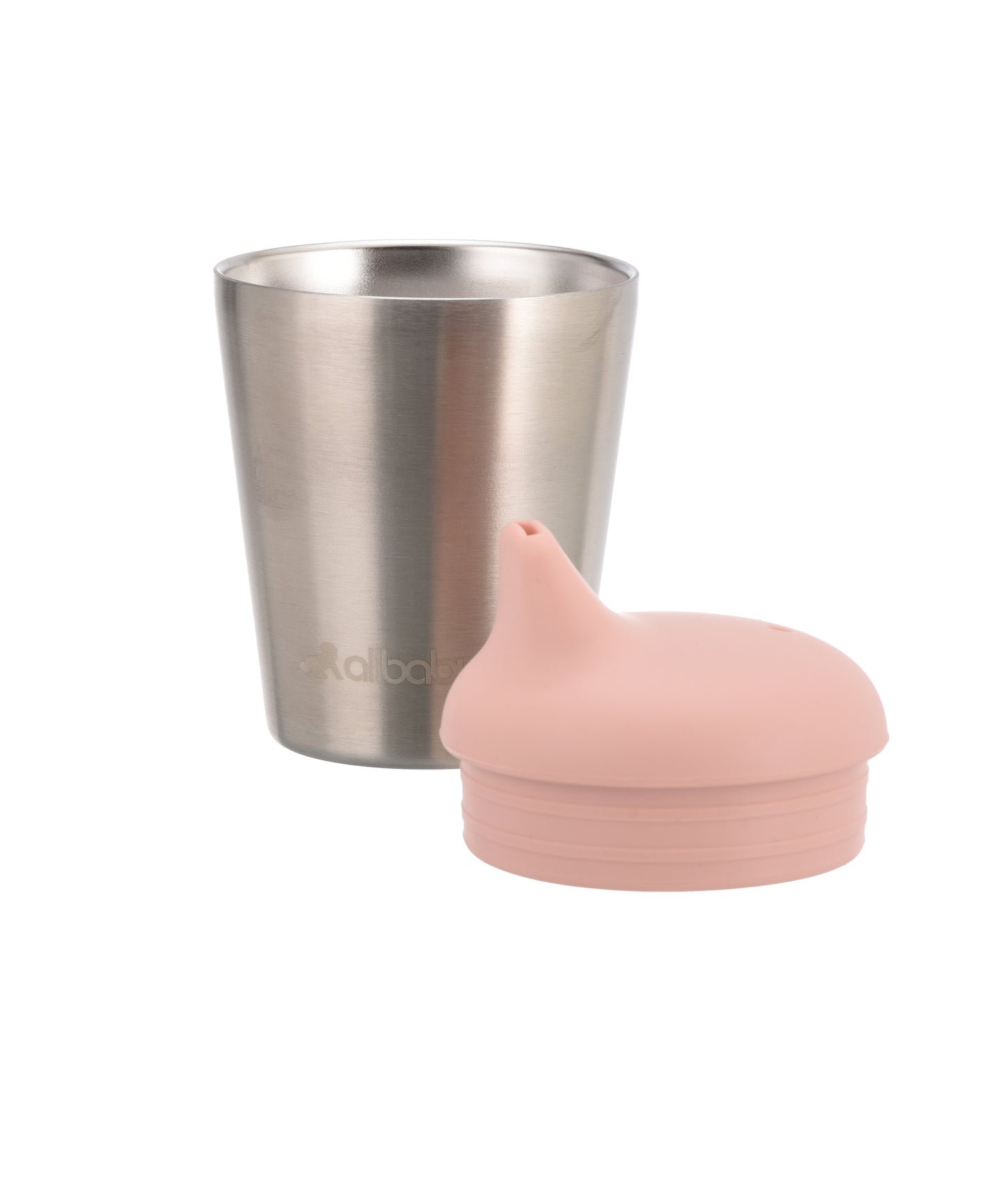 Stainless Steel Cup With Silicone Lid - Pink
