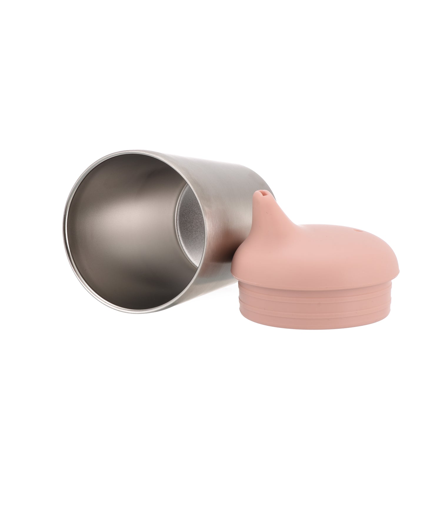 Stainless Steel Cup With Silicone Lid - Pink