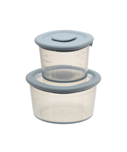 Set of 2 Silicone Baby Food Containers - Esther Blue