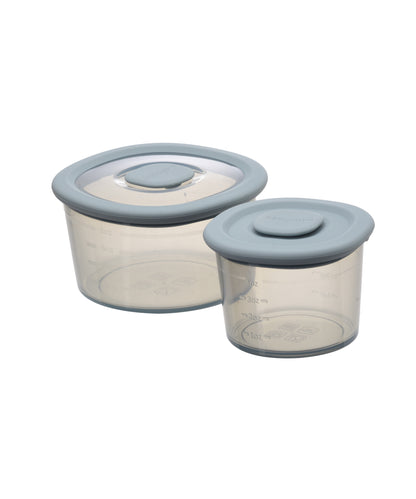 Set of 2 Silicone Baby Food Containers - Pale Mauve