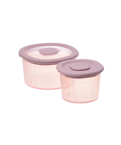 Set of 2 Silicone Baby Food Containers - Pale Mauve