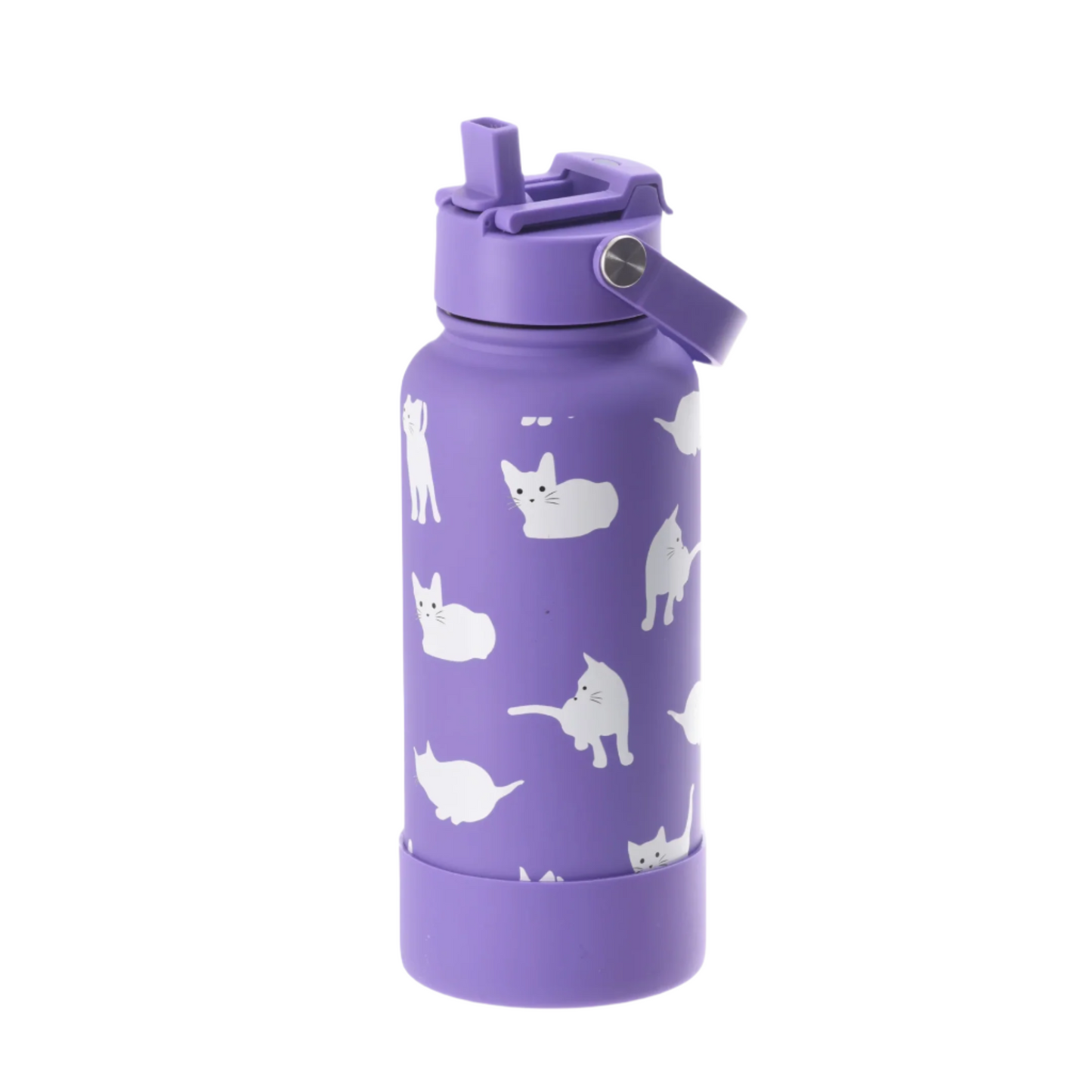 Leak-Proof Water Bottle – Purple Kitten - 1000ml