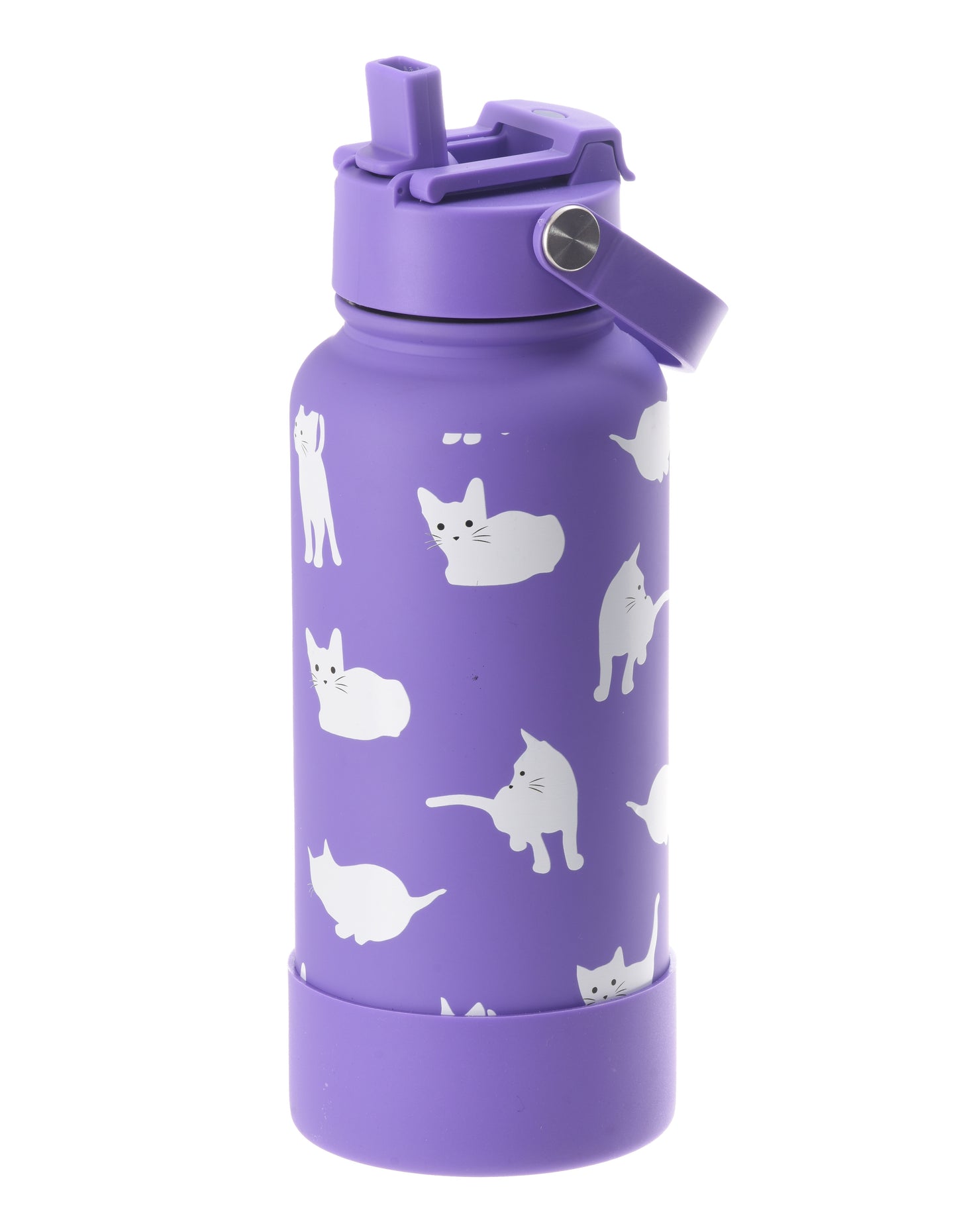Leak-Proof Water Bottle – Purple Kitten - 1000ml