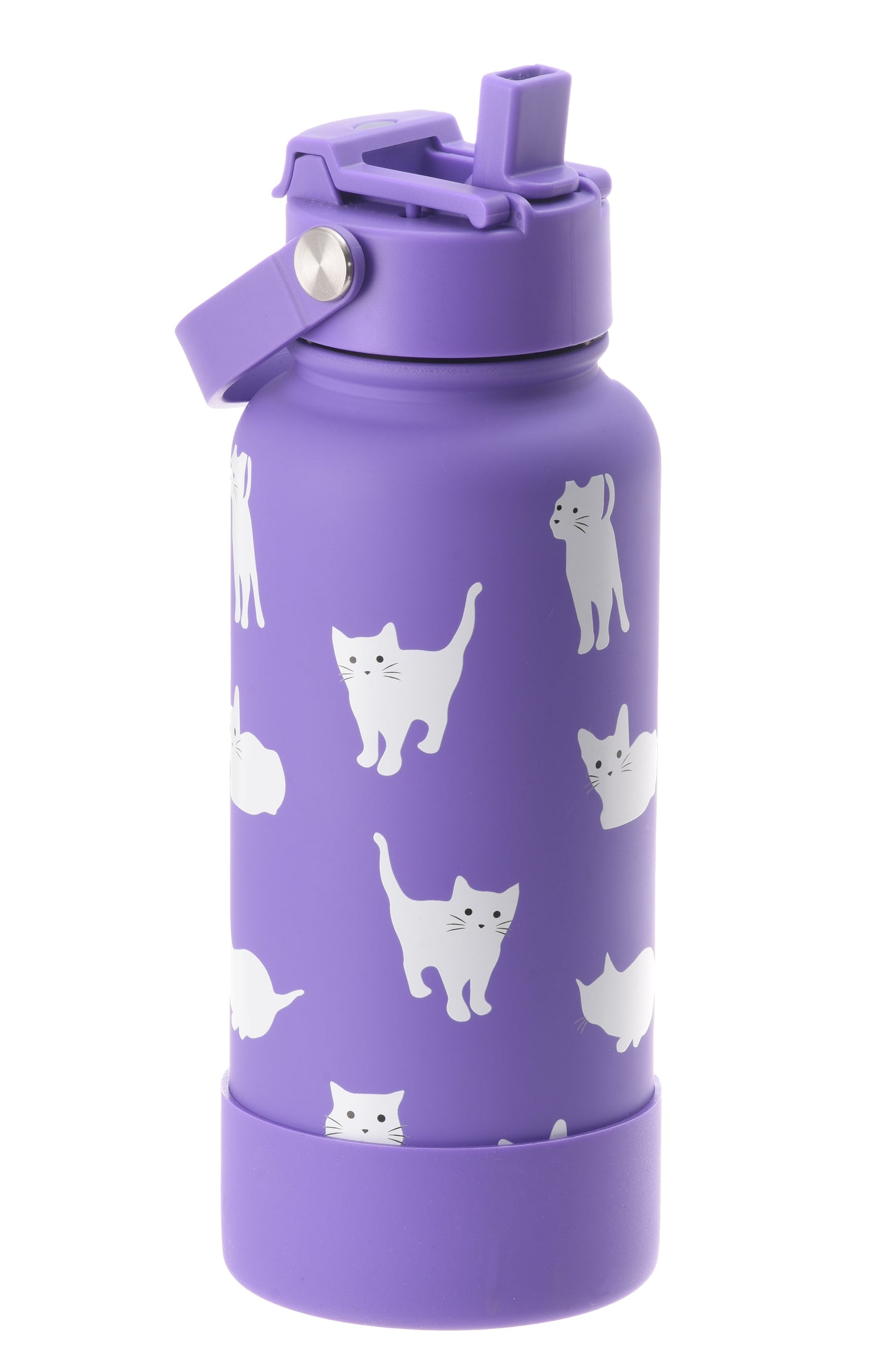 Leak-Proof Water Bottle – Purple Kitten - 1000ml