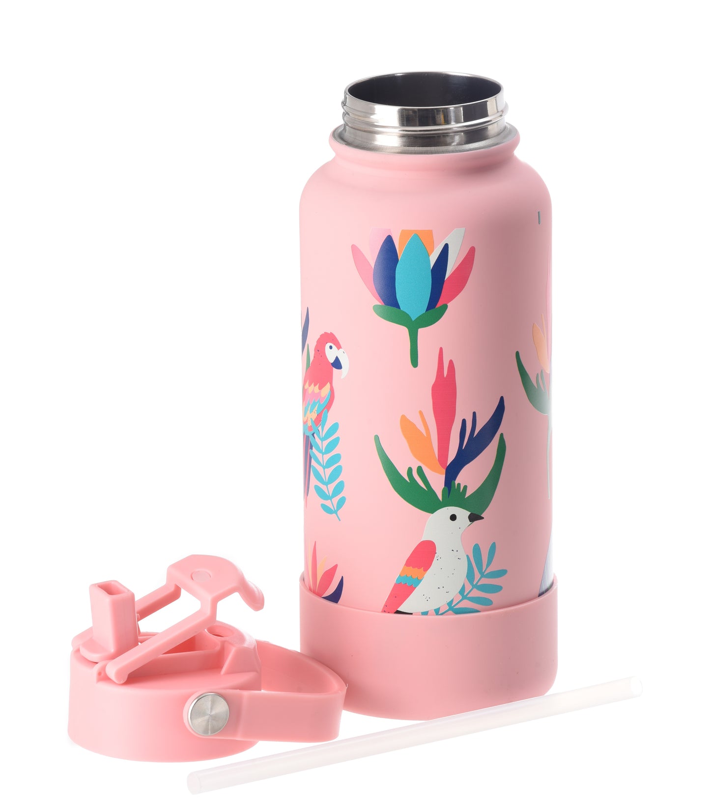 Leak-Proof Water Bottle – Tropical Birds - 1000ml