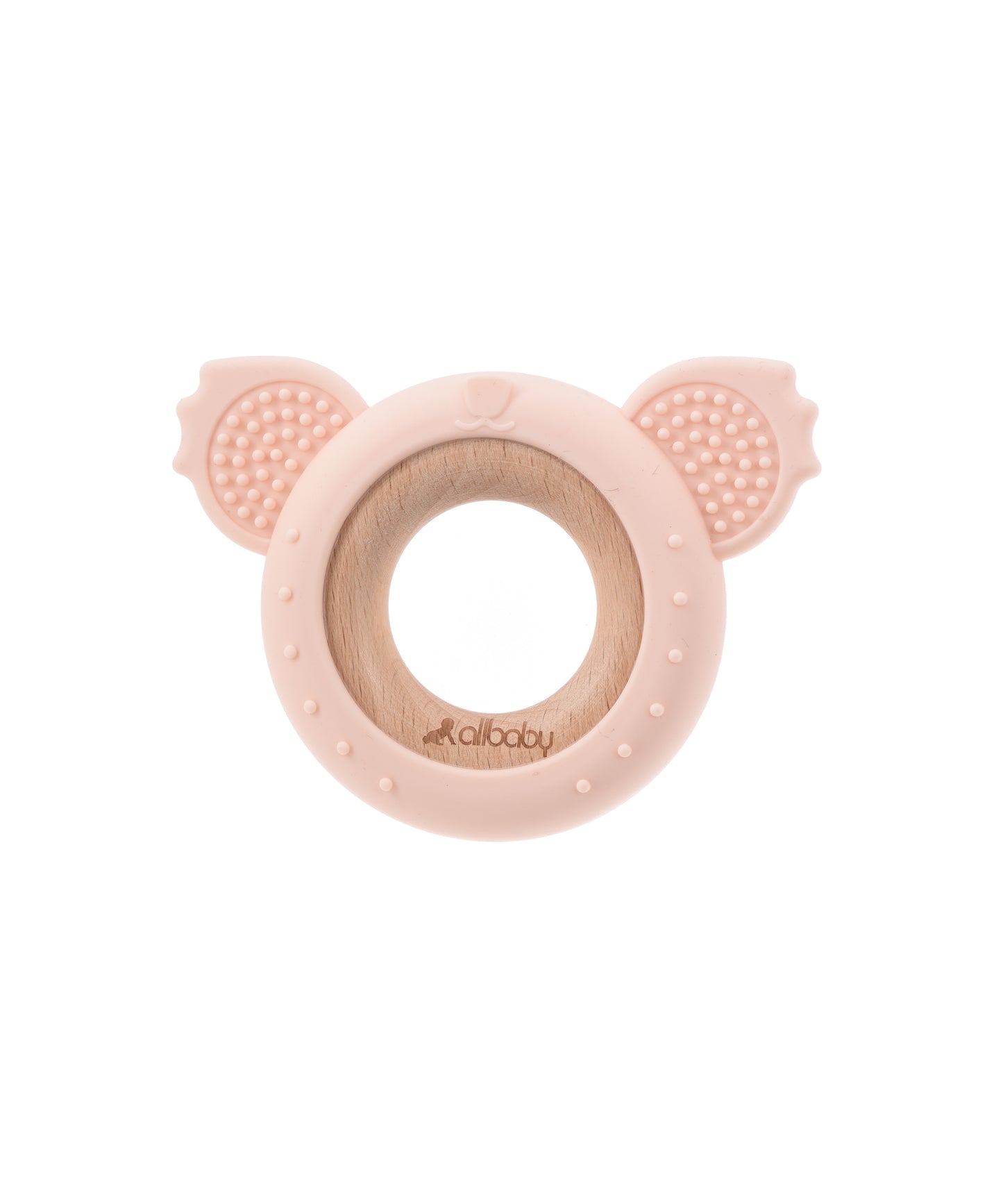 Pink Bear Silicone Teething Ring