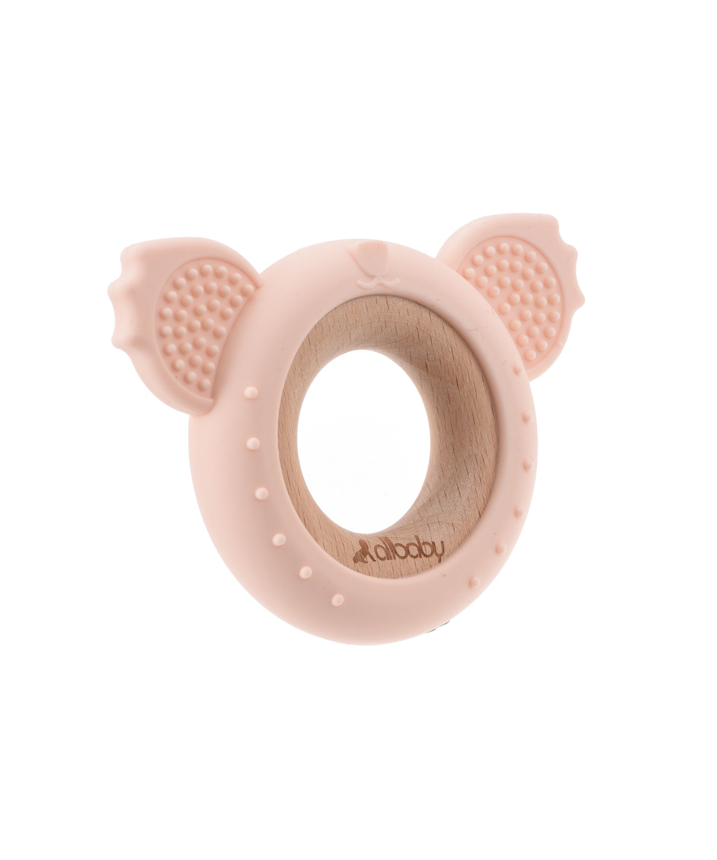 Pink Bear Silicone Teething Ring