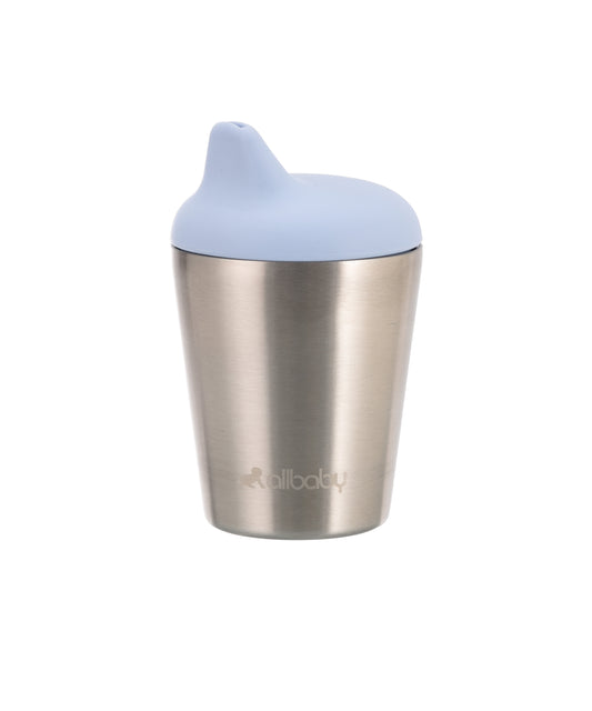 Stainless Steel Cup With Silicone Lid - Blue