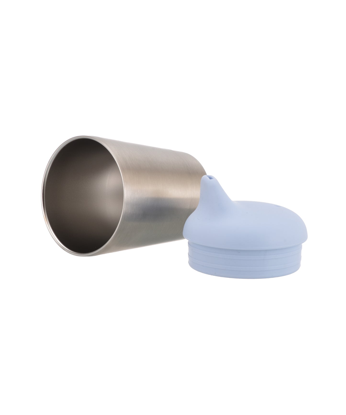 Stainless Steel Cup With Silicone Lid - Blue