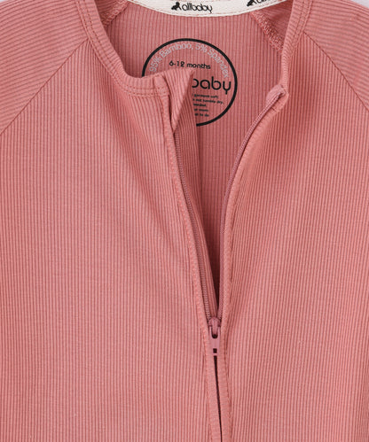 Baby Romper Sleepwear - Dusty Rose #color_dusty-rose