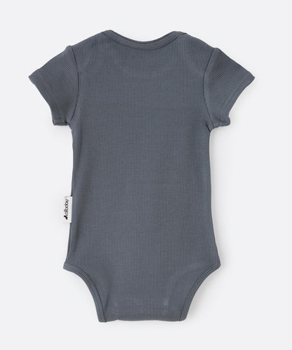 Baby Romper Bodysuit - Charcoal Blue